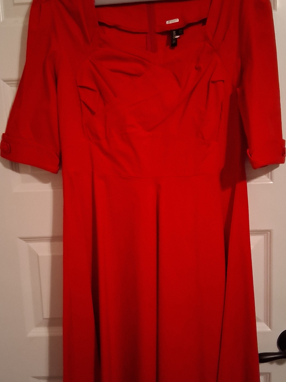 Classic Red Fit-and-Flare Dress